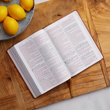 Load image into Gallery viewer, KJV, Thinline Large Print Bible, Vintage Series, Leathersoft, Brown, Red Letter