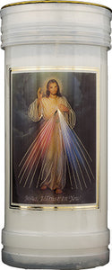 PILLAR CANDLE DIVINE MERCY SMALL