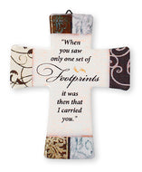 Porcelain Message Cross Footprints
