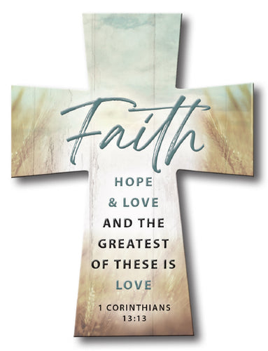 Resin Standing Cross/ | Faith,Hope,Love