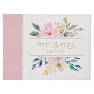 Guest Book Pink/White Mr. & Mrs.