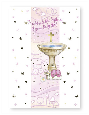 Baby Baptism Card | Girl