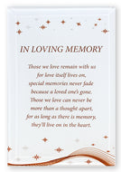 Glass Plaque Small- In Loving memory