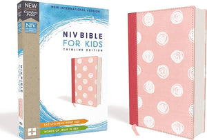 Niv, Bible for Kids, Cloth Over Board, Pink, Red Letter, Comfort Prin