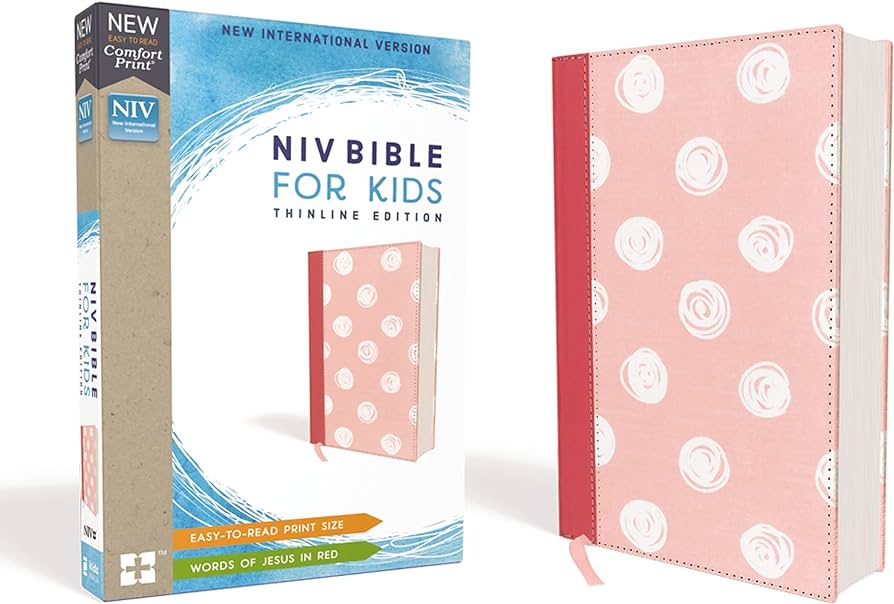 Niv, Bible for Kids, Cloth Over Board, Pink, Red Letter, Comfort Prin