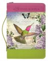Bible Cover | Large Lilac Garden | Hummungbird | Always believe