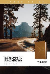 The Message Thinline, Large Print (Leatherlike, Arrow Saddle Tan): The Message Thinline, Leatherlike, Arrow Saddle Tan Imitation Leather – Large