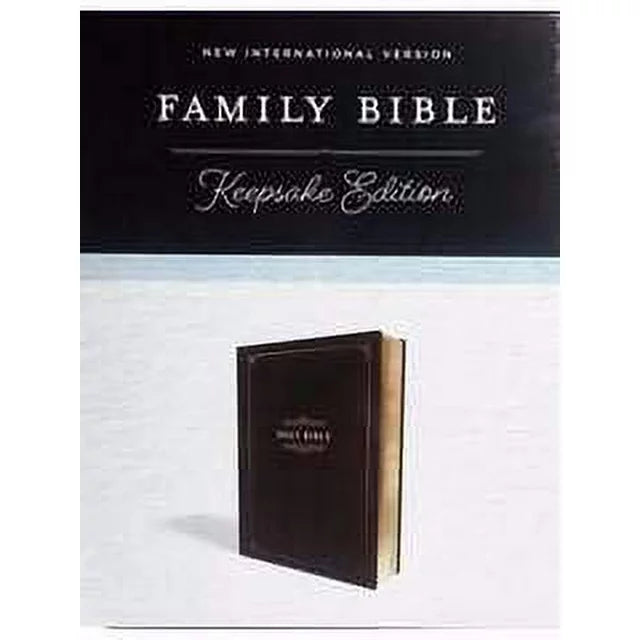 NIV Large Print Family Bible: Keepsake Edition-Duo-Tone Dark Burgundy