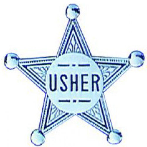 Silver Star Usher Lapel Pin -