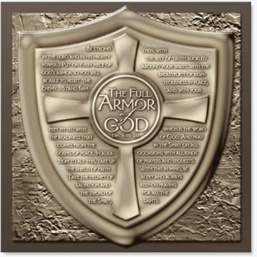 Moments Of Faith - Sculpture Plaque - Full Armour Of God - 8.75In X 8.75In