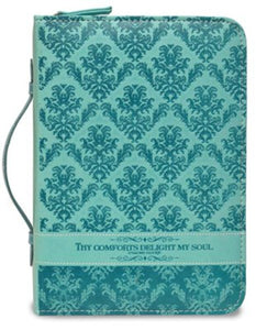 Bible Cover- Turquoise- Thy Comforts Delight My Soul