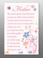 Glass Plaque- Mother