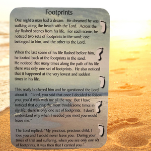 Prayer Cards- Footprints In The Sand