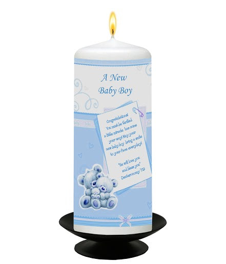 Inspirational Candle - A New Baby Boy - Deut 7:13