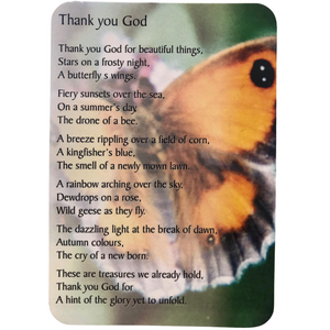Prayer Card | Thank You God