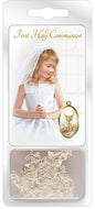 Communion Glass Rosary/Crystal with Leaflet
