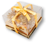Glass Christmas Candle holder/Gold