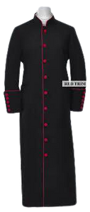 Black Cassock with Red Buttons