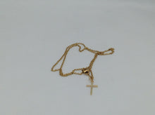 Load image into Gallery viewer, SMALL GOLD PLATED CHAIN AND CRUSIFIX PENDANT