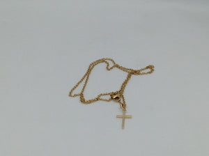SMALL GOLD PLATED CHAIN AND CRUSIFIX PENDANT