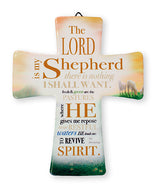 Porcelain Message Cross | Lord Is My Shepherd