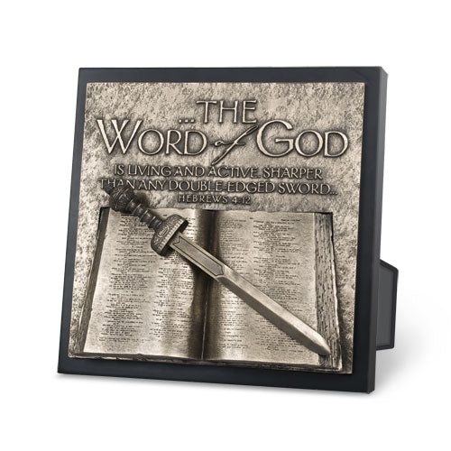 Plaque - Moments Of Faith Series - Sculpture - Word Of God - 8.75in X 8.75in