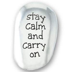 Thumb Stone Pocket Token- Stay Calm and Carry On