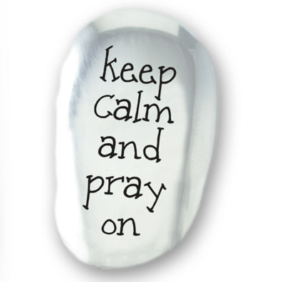 Thumb Stone Pocket Token- Keep Calm and Pray on