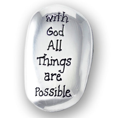 Thumb Stone Pocket Token- With God All Things Are Possible