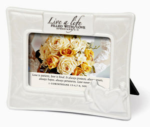 Love & Cherish Series - Wedding Scripture Card Holder - Love 4.75In X 3.5In