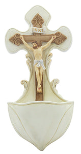 Veronese Resin Crucifix Font 7 3/4"