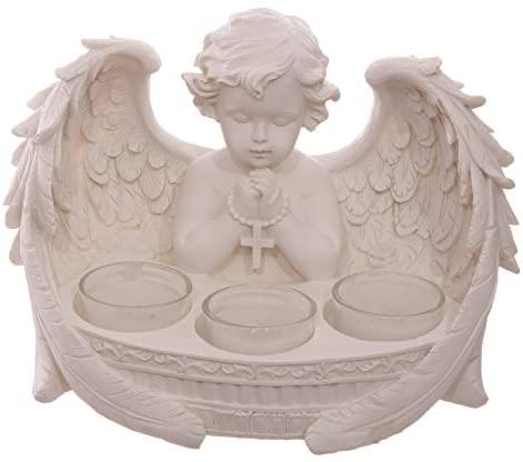 Puckator White Cherub 3 Tealight Holder