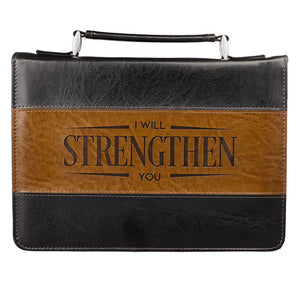 Bible Cover | Brown/Black 2-Tone Colour | Isaiah 41:10