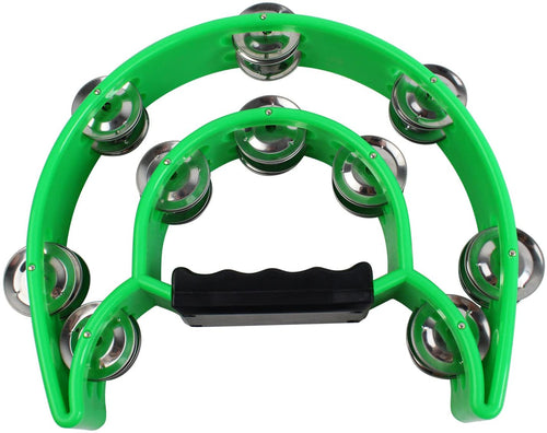 Green  Half Moon Tambourine