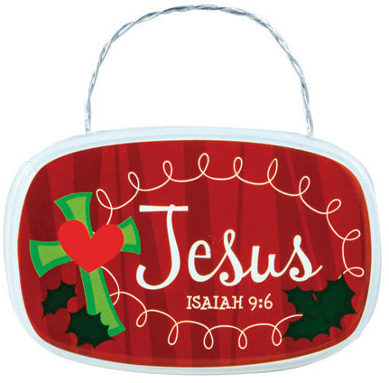 Hanging Plaque - Oval - Retro Plaque Ornaments - Jesus - Isaiah 9:6 3.5 In X 2 In
