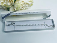 First Holy Communion Crystal Beaded Rosary Bracelet