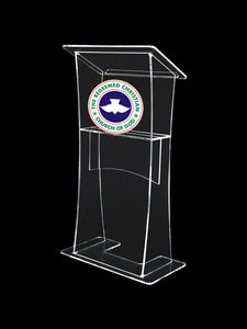 Lectern With Clear Front Panel
