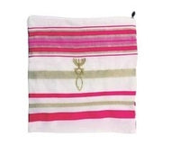 Tallit with Pink And Gold Trim