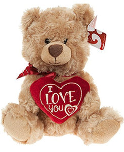 10" Soft Plush Teddy Bear Holding I Love You Heart Valentines Gift