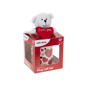 Love Plush Bear In 11oz Mug Gift Set