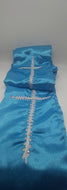 Turquoise Blue Amure with 1 cross made with embroideries