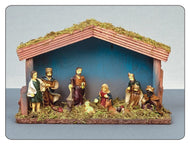 Wooden Stable Set With 25cm Polyresin Figures